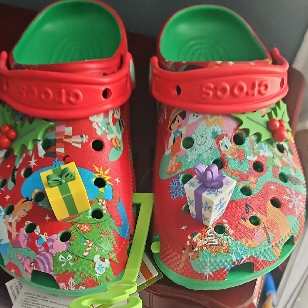 Unisex CROCS Red and Green Holiday Crocs